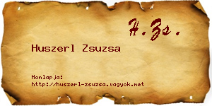 Huszerl Zsuzsa névjegykártya